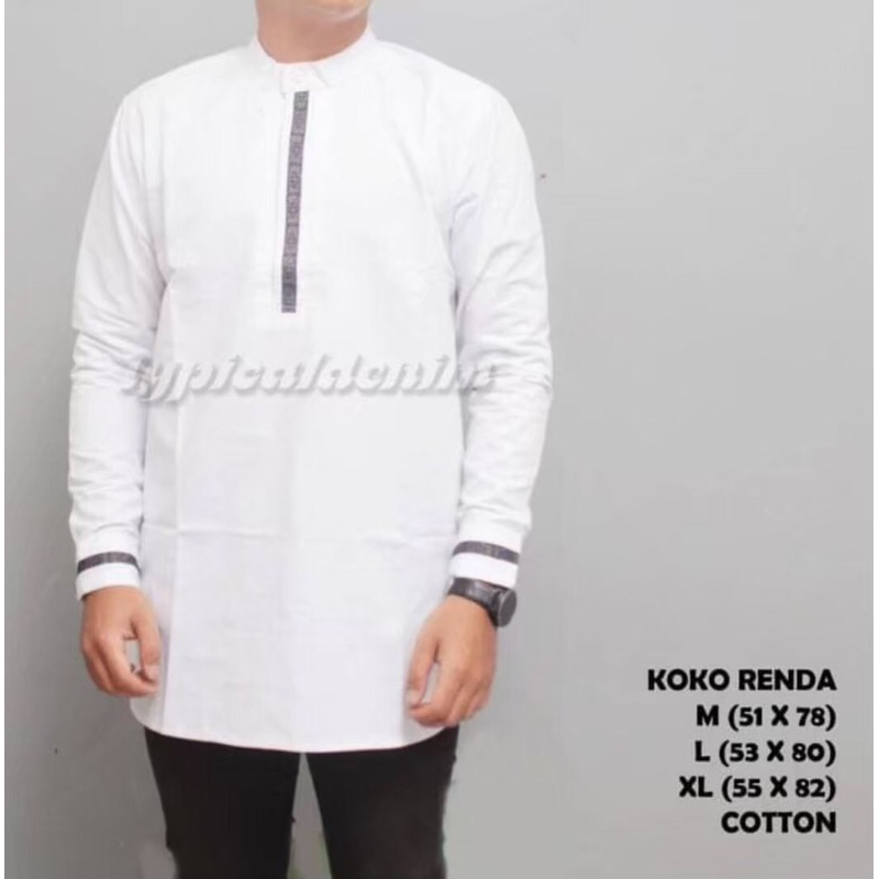 BAJU MUSLIMIN PRIA “KOKO PANJANG PAKISTAN RENDA”