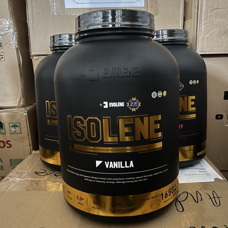 ISOLENE 50 SERVING WHEY ISOLATE BPOM HALAL PROTEIN FITNESS GYM BONUS 1.65 KG EVOLENE EVOWHEY