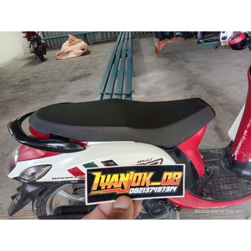 JOK YAMAHA FINO 125 FI MODEL SLIM DOBEL SEAT POLOS AMPLAS