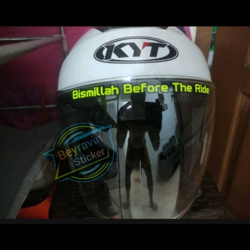 STICKER BISMILLAH BEFORE THE RIDE CUTTING