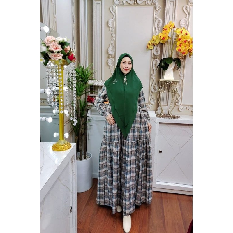 HOME DRESS CASUAL / MUSLIMAH HOME DRESS BY GALLERY MARYAM ID / GAMIS KOTAK KOTAK