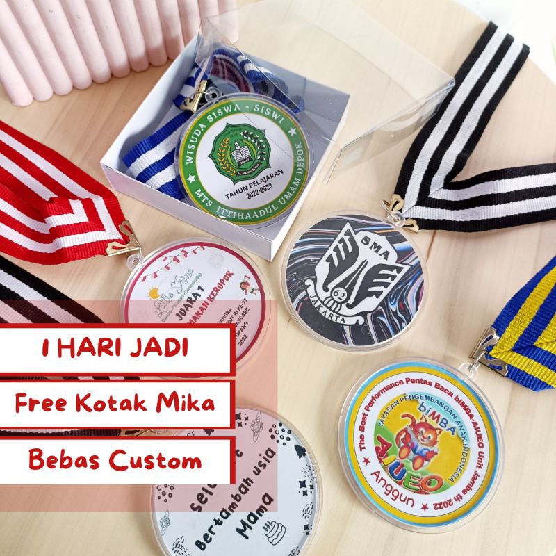 MEDALI WISUDA AKRILIK / MEDALI PENGHARGAAN / KALUNG MEDALI