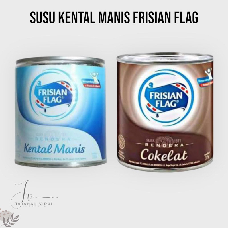 

Susu Kental Manis Kaleng Frisian Flag Cokelat / Vanilla 1 Kaleng @370Gram