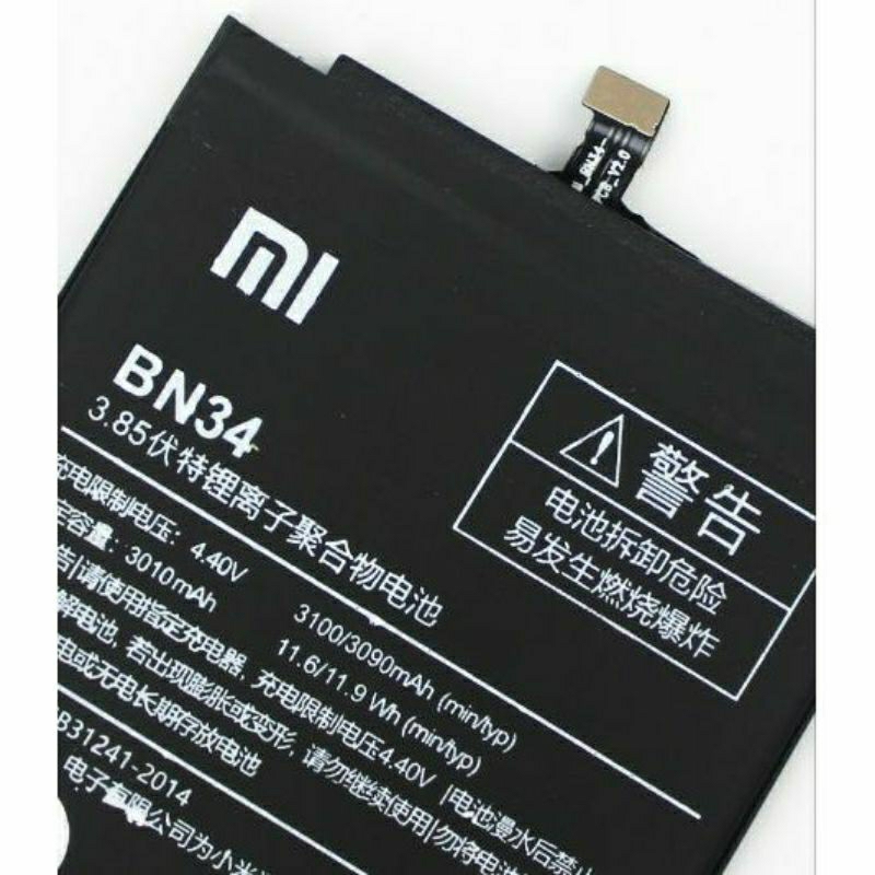 BATERAI BATTERY XIAOMI REDMI BN 34 /REDMI 5 A 100% ORIGINAL