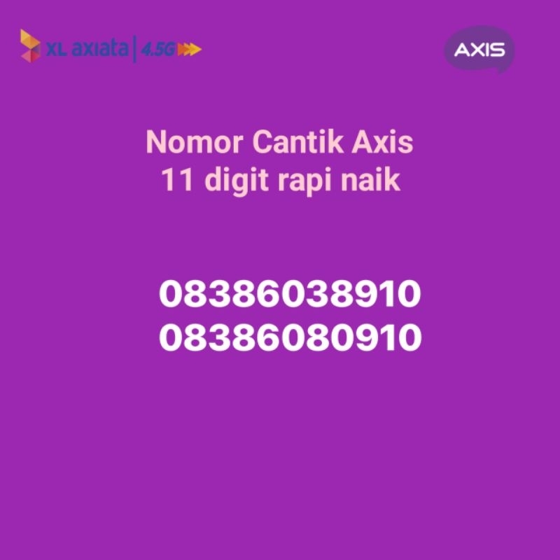 nomor axis cantik 11 digit rapi angka naik mudah dihafal