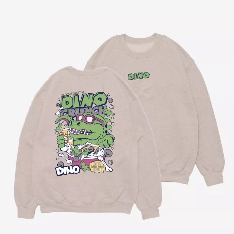 Sweater crewneck Dino (pria &amp; wanita)