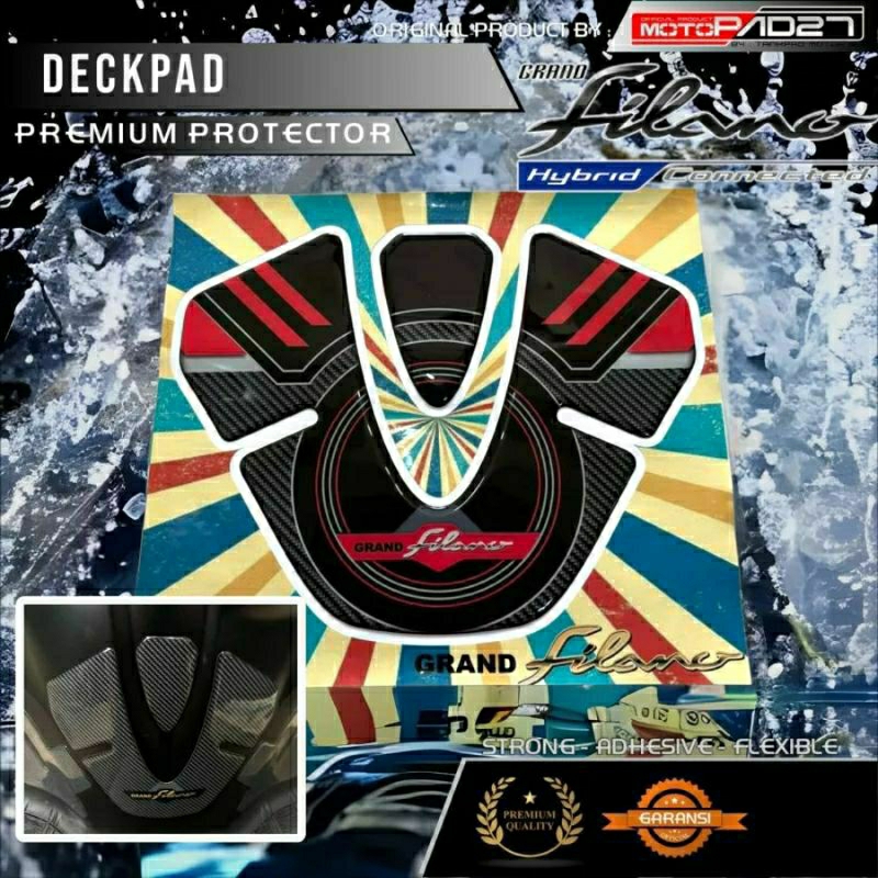 Yamaha Grand Filano Stiker Deckpad depan Resin Premium Grand Filano 125