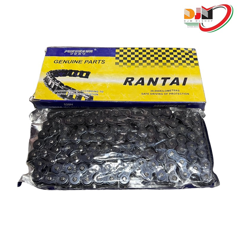 Fukukawa Rantai Motor Gold | Hitam Tipe 520 H Panjang 110L Untuk Motor Ninja 250 / Fi Ninja RR Tiger