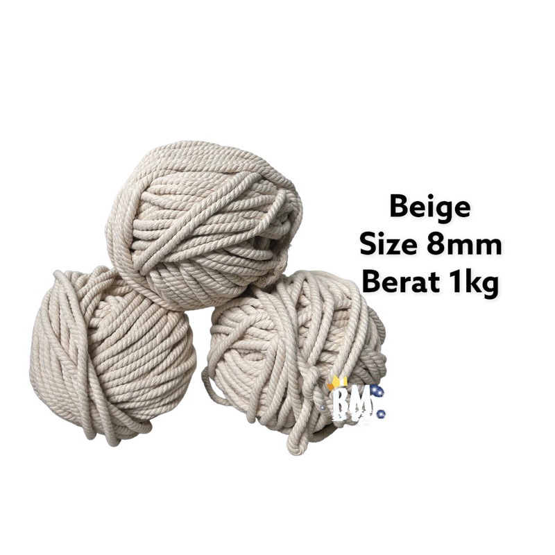 Benang warna BEIGE 8mm-10mm 1kg