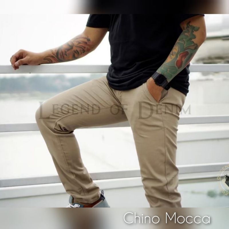 Celana panjang chino pria celana panjang chino slim celana chino pria distro warna mocca seri 457