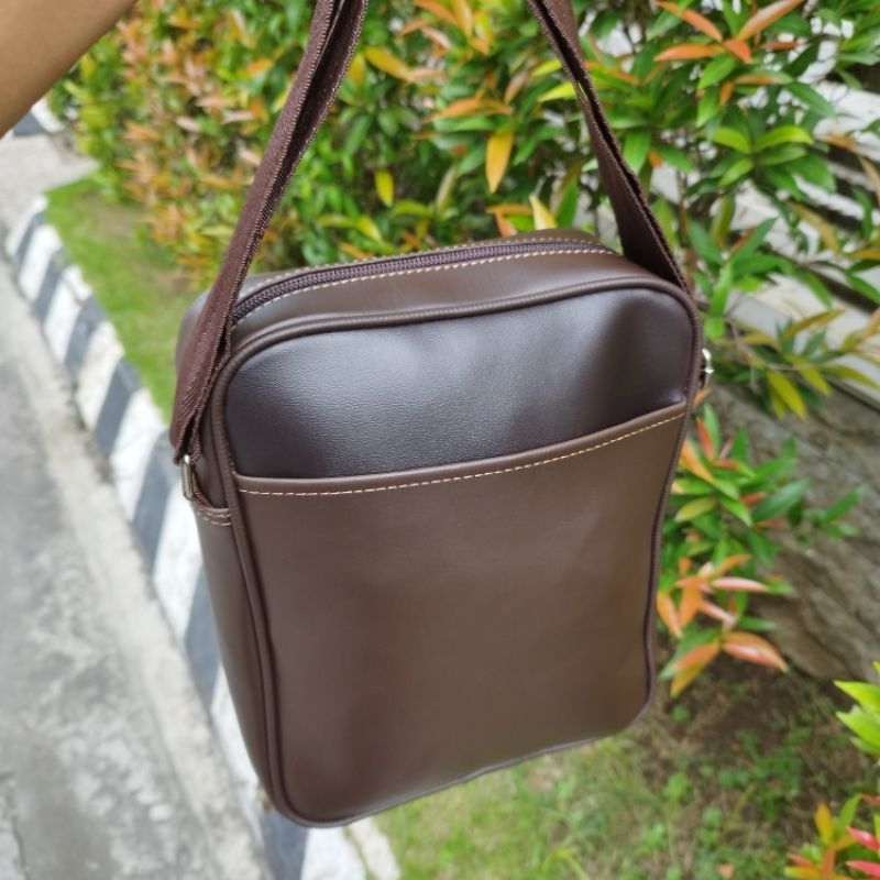 Tas Bahu Pria Kulit PU Premium | Tas Selempang Pria Best Desain