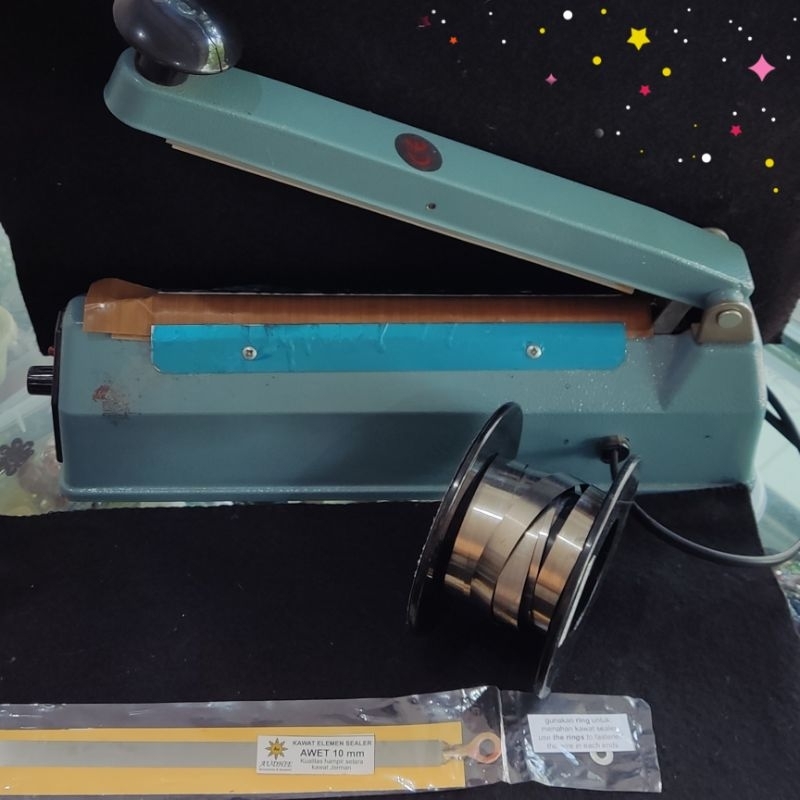 (Awet HK 10mm) Kawat Elemen Sealer Pres Plastik Awet 10mm x 20cm 30cm 40cm 50cm... 100cm