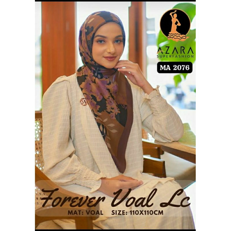 hijab forever motif Lc hitam azara