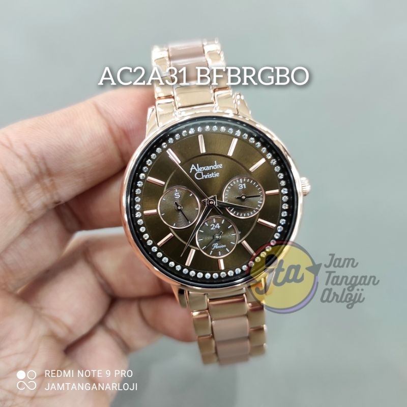 New Alexandre Christie Wanita AC2a31 Brown Jam Tangan Cewek AC 2a31 BFBRGBO