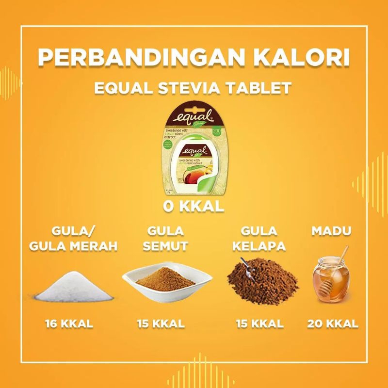 Equal Naturals Stevia Tablets - Pemanis Stevia Nol Kalori / Sweetener
