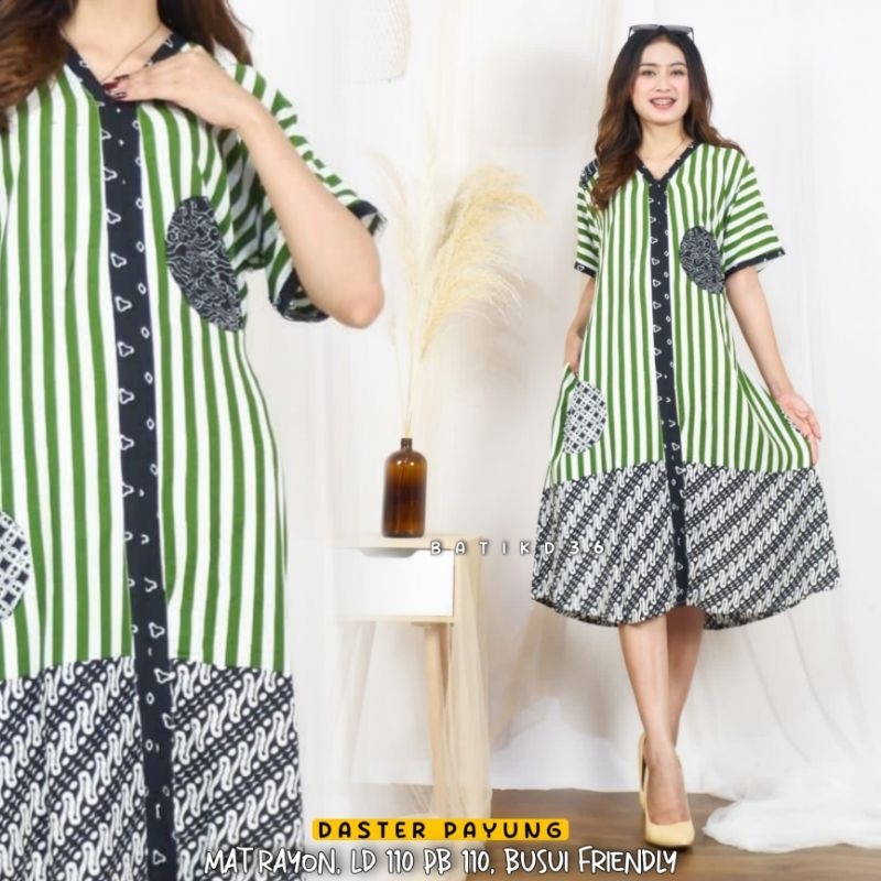 Daster payung Rayon wanita Premium Busui Baju tidur dan Santai rumahan murah ibu mama emak Mak anak dewasa koin batik lurik anti luntur nyusut kucel hangat dingin muda solo jogja alesha