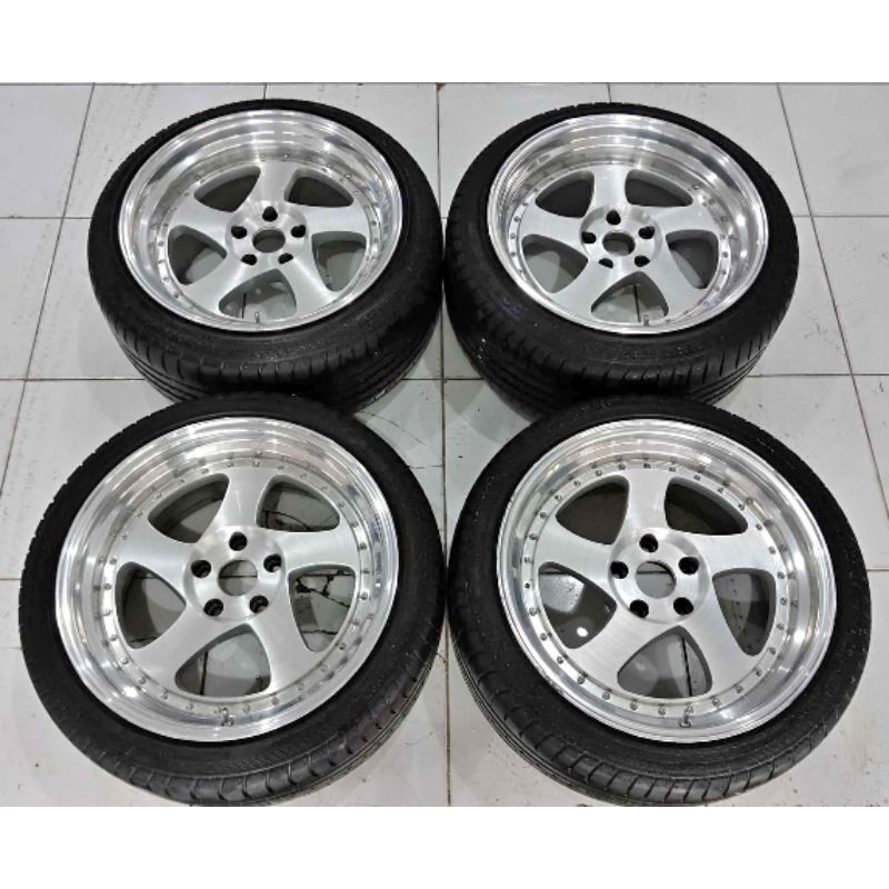 Velg Mobil Bekas Racing Celong Rotiform Ring 18 Pcd 5x114+Ban phi 225/235 40 r18 Buat Civic turbo Od