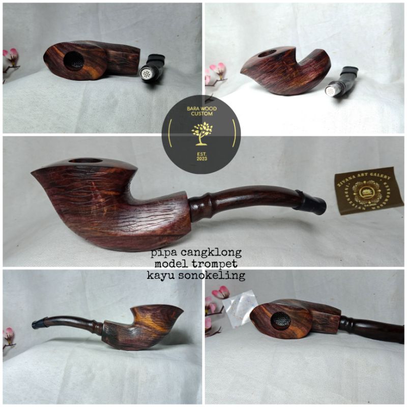 pipa model trompet kayu sonokeling