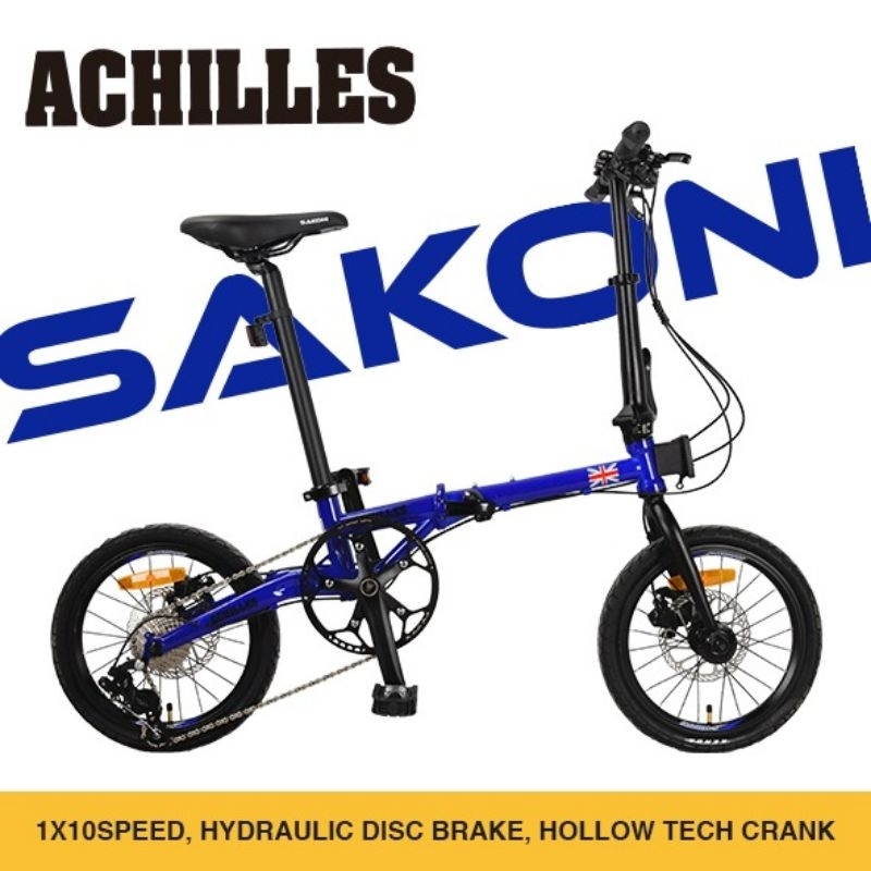 sepeda lipat sakoni Achilles 10sp HD HT2 mirip Troy
