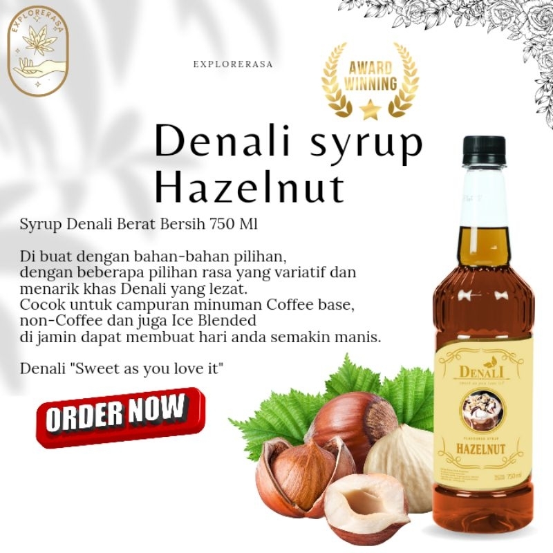 

Denali syrup rasa Hazelnut 750ml