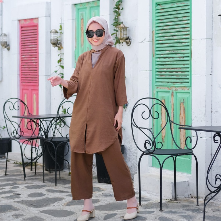 Mozza set | Oneset tunik lengan 3/4