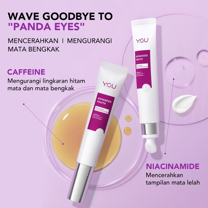 [BISA COD] Y.O.U - You Advanced Youth Recharging Peptide Eye Cream - Eye Cream - Anti Mata Panda - Krim Mata YOU - YOU eye cream