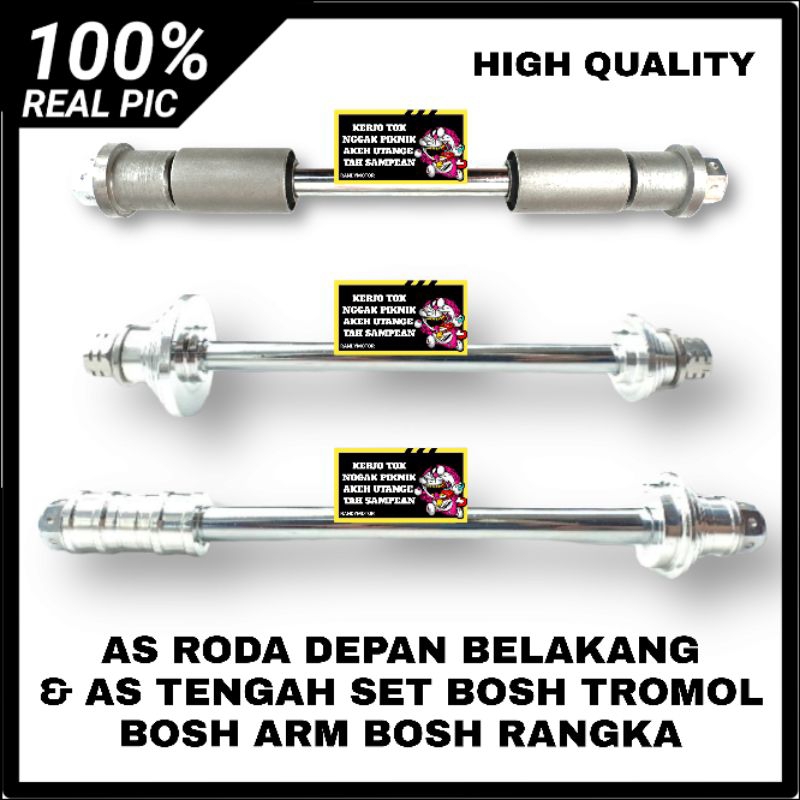 AS RODA DEPAN SHOCK TIGER MP GL AS RODA BELAKANG SWING ARM KAZE SET AS TENGAH SWING ARM KAZE DAN BOS