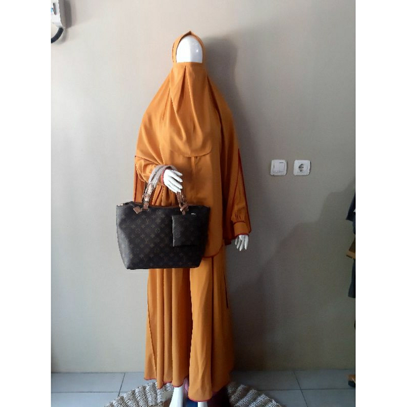 GAMIS SET CADAR POLOS BAHAN WOLFIS PREMIUM