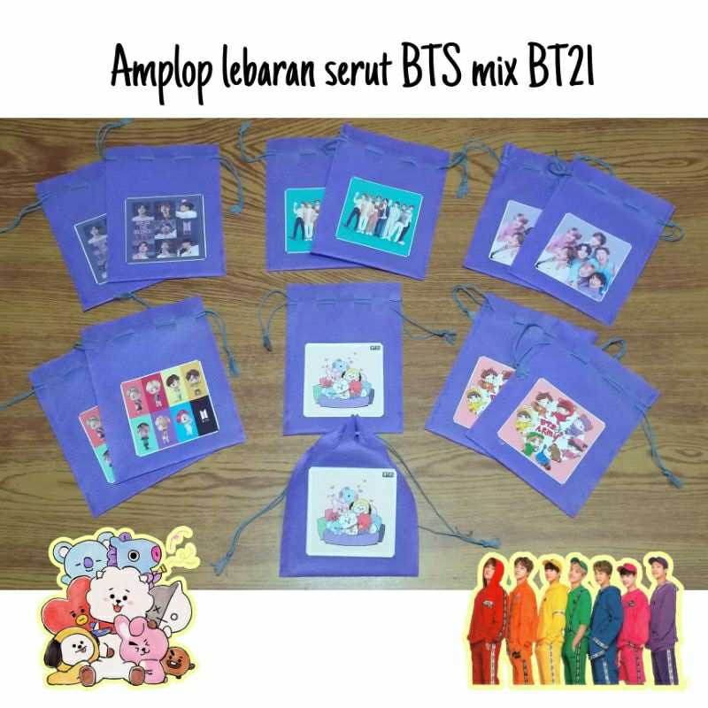 

Amplop lebaran THR BTS serut