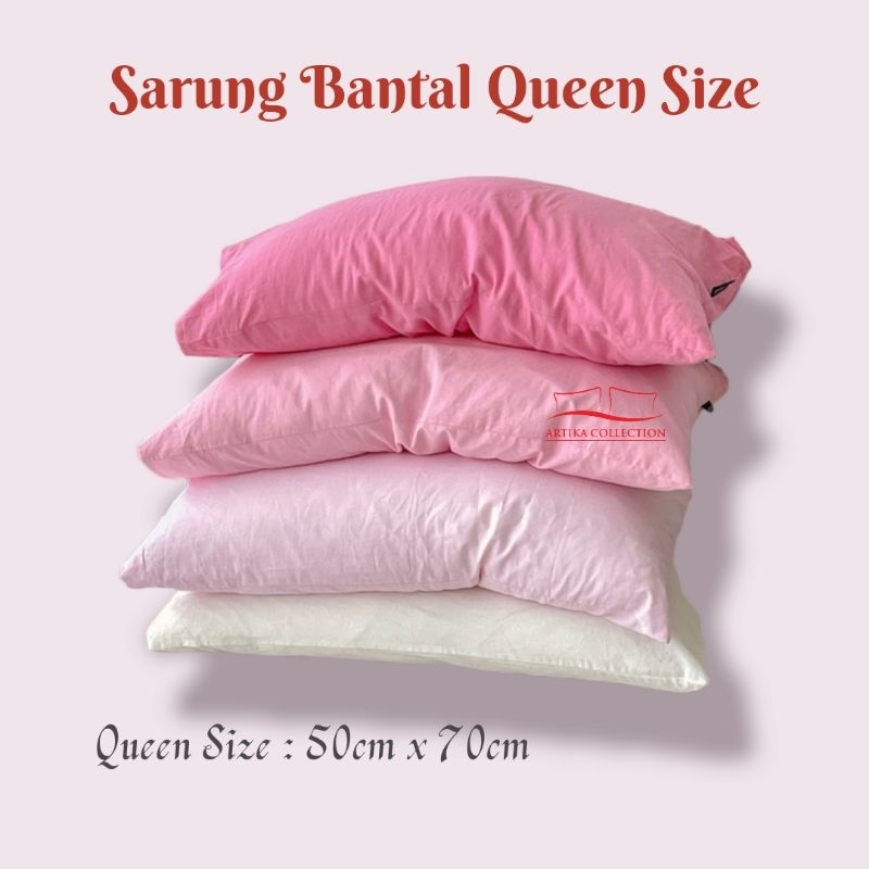 Sarung Bantal Polos Bahan Polymicro Ukuran Queen Size 50x70