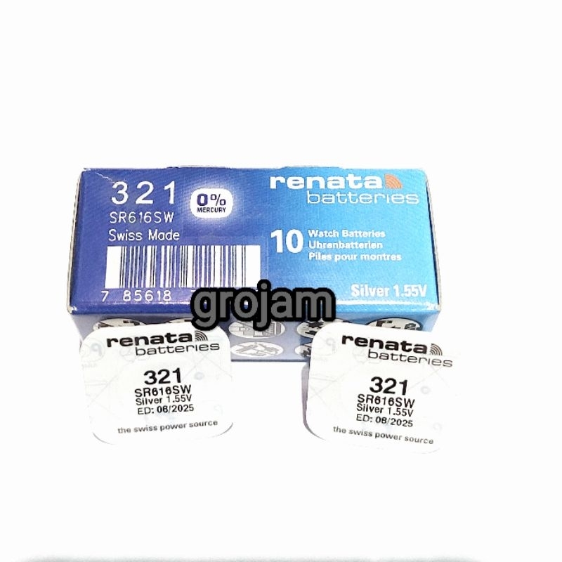 Baterai Jam Tangan Renata 321 616 SR616SW SR616SW, SR65, SR616 GP321, 611, 321, SR618, 321A Original