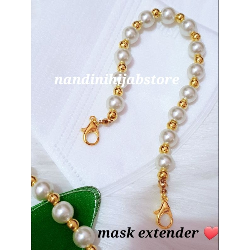 Konektor masker hijab terbaru / mask extender / konektor masker hijab mutiara / konektor masker