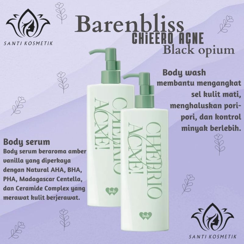 body serum/body wash/barenbliss black opium
