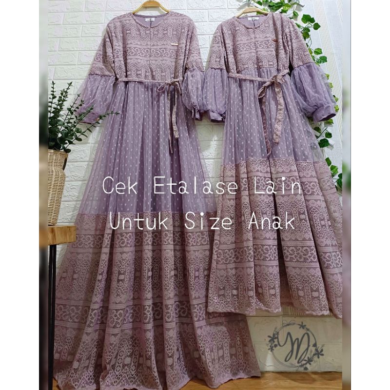 Yddc - Gamis Pesta Brokat Import Lengan Balon Bisa Jumbo Pasti Ori