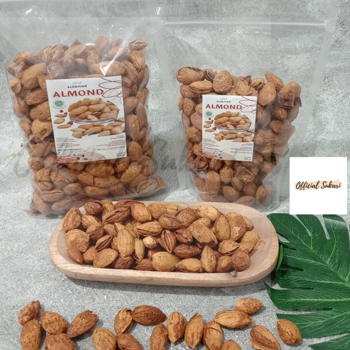 Kacang Almond Kulit Premium 500 gram