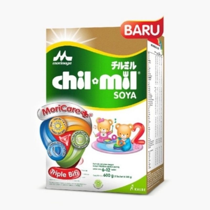 

Chil mil Morinaga Soya 600 gram kemasan terbaru kotak