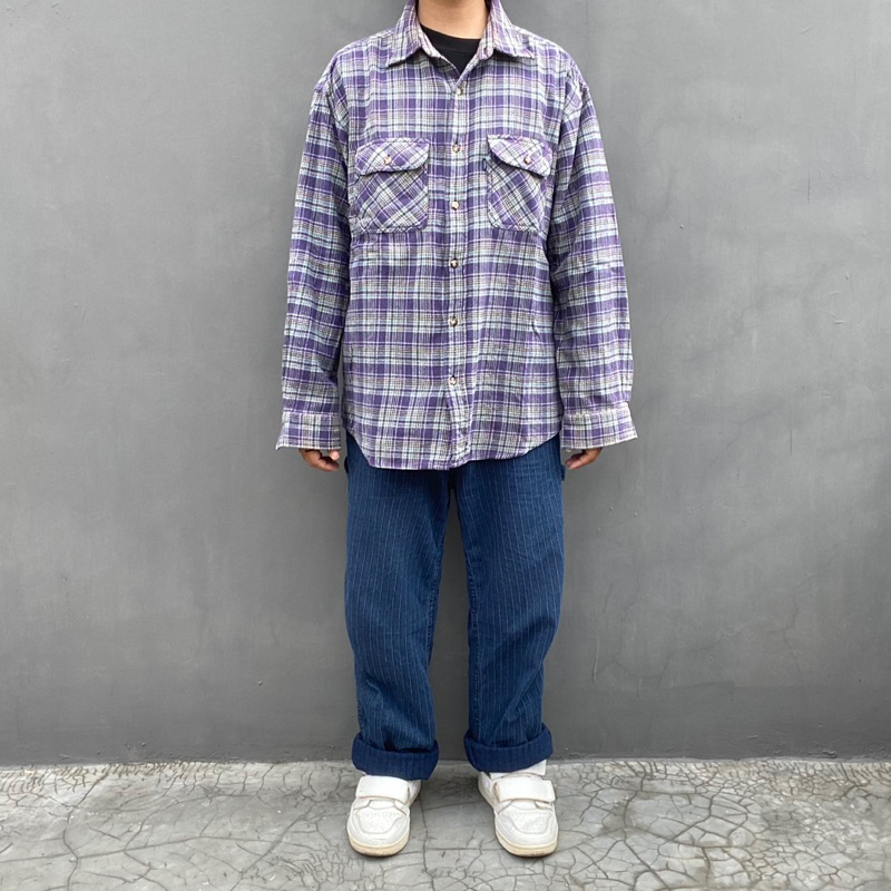 Wrangler America Flannel Jaket Jacket  / Vintage / Branded / Casual  / Outer / Premium  /COD