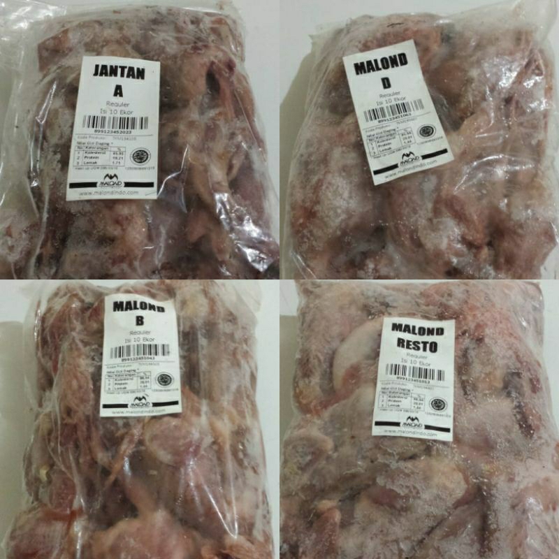 Puyuh Malon Grade B Perpack isi 10