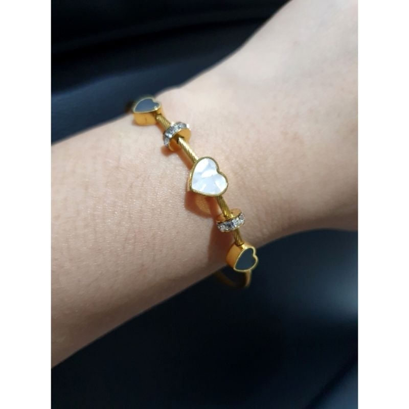 Gelang Titanium Asli gold Premium Quality Anti karat anti alergi Stainless steel ori Kt19