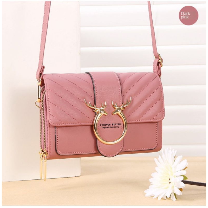 Tas Hp Selempang Forever Young Selempang Dompet Kulit Cewek Mini Sling Phone Bag Kecil Import Tas Do