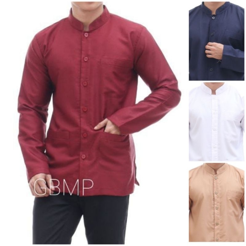 Baju Koko Dewasa Baju Koko Pria Koko Dewasa Koko Pria Lengan Panjang Koko Pria Dewasa Lengan Panjang Koko Polos Dewasa Baju Koko Warna Putih Navy Merah Coklat