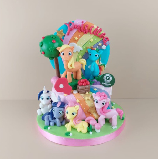 

LITTLE PONY FONDANT UK 15CM / KUE ULANG TAHUN