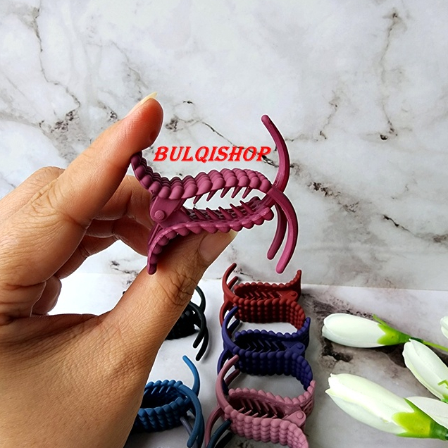 JEDAI DOFF TARING IKAN MODEL BOBA TOTOL TIMBUL CAKAR 2+1  GIGI 3 JEPIT JEPITAN RAMBUT IKAN PREMIUM M