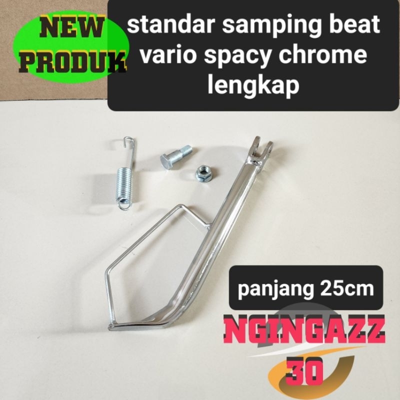 standar samping beat vario spacy genio chrome lengkap