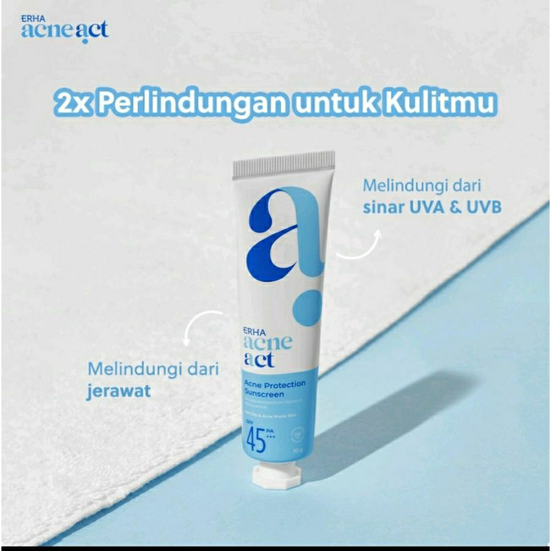 ERHA AcneAct Acne Sun Friendly SPF45  30 g - Sunscreen Wajah Jerawat