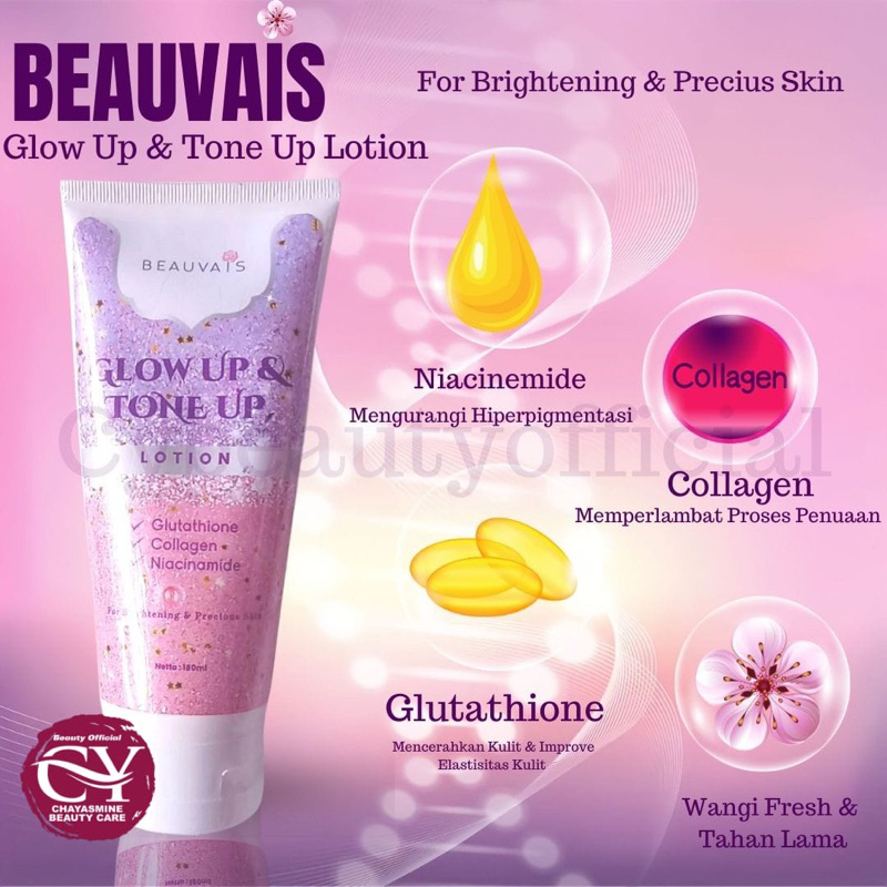 BEAUVAIS LOTION GLOW UP | LOTION PEMUTIH KULIT INSTAN | PEMUTIH KULIT PERMANEN