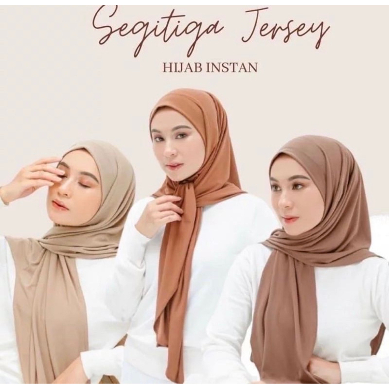 HIJAB SEGITIGA INSTAN JERSEY PREMIUM / JILBAB SEGIEMPAT INSTANT JERSEY PREMIUM / OPEN RESELLER