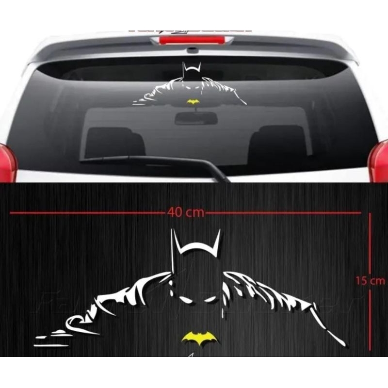 STIKER MOBIL STIKER CUTTING BATMAN STIKER KACA BELAKANG MOBIL