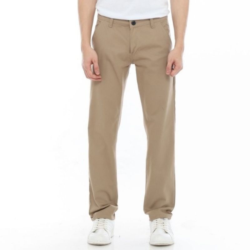 Terbaru Celana Chino Reguler Standar Pria Panjang Celana Long Pant Reguler Fit Gombor Celana Chino Jumbo Matt Katun Twill non Stretch BISA COD