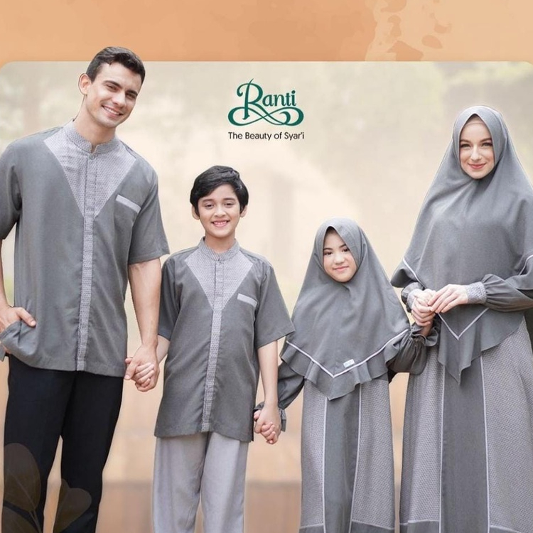 Ranti - Baju Muslim Koko Anak Lengan Pendek | Grey Scale BKA-1